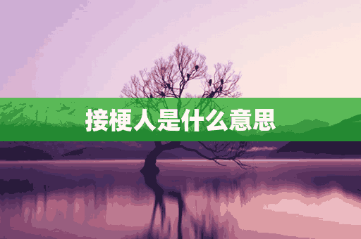 接梗人是什么意思